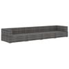 vidaXL 4-tlg. Garten-Sofagarnitur mit Auflagen Poly Rattan Grau