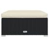 vidaXL 13-tlg. Garten-Lounge-Set mit Kissen Poly Rattan Schwarz