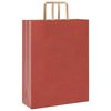 vidaXL Papiertragetaschen 250 Stk. mit Henkeln Rot 32x12x42 cm