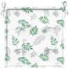 vidaXL Stuhlkissen 4 Stk. Blattmuster 50x50x3 cm Stoff