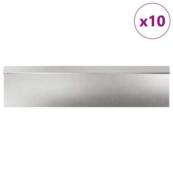 vidaXL Schneckenzauns 16 pcs Silber Edelstahl