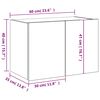 vidaXL TV-Wandschrank mit LED-Leuchten Grau Sonoma 60x35x41 cm