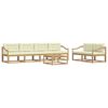 vidaXL Outdoor-Sofagarnitur 6 stk. Wei&szlig; und Creme