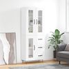 vidaXL Highboard Hochglanz-Wei&szlig; 69,5x34x180 cm Holzwerkstoff
