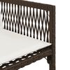 vidaXL 15-tlg. Garten-Essgruppe mit Kissen Braun Poly Rattan