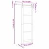 vidaXL Schiebet&uuml;r ORKDAL Wei&szlig; 78 x 232 cm Massivholz Kiefer und Glas