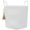 vidaXL Aufbewahrungskorb Wei&szlig; &Oslash;40x35 cm Baumwolle