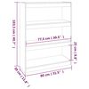 vidaXL B&uuml;cherregal/Raumteiler Honigbraun 80x30x103,5 cm Kiefernholz
