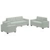 vidaXL Sofa Set 3 pcs Hellgrau 221 x 80 x 80 cm Samt