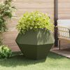 vidaXL Pflanzk&uuml;bel 2 pcs Olive Gr&uuml;n 100 x 100 x 80 cm Stahl