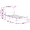 vidaXL Bettrahmen mit Kopfteil Dunkelgrau 100 x 200 cm Stoff