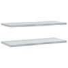 vidaXL Wandregale 2 Stk. 100x40x3 cm Silbern Edelstahl