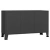 vidaXL Industrial Sideboard Anthrazit 105x35x62 cm Metall und Glas
