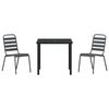 vidaXL Garten Essgruppe 3 pcs Anthrazit Pulverbeschichteter Stahl