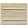 vidaXL Waschbeckenunterschrank Sonoma-Eiche 60x38,5x48cm Holzwerkstoff