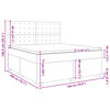 vidaXL Boxspringbett mit Matratze Blau 180x200 cm Samt