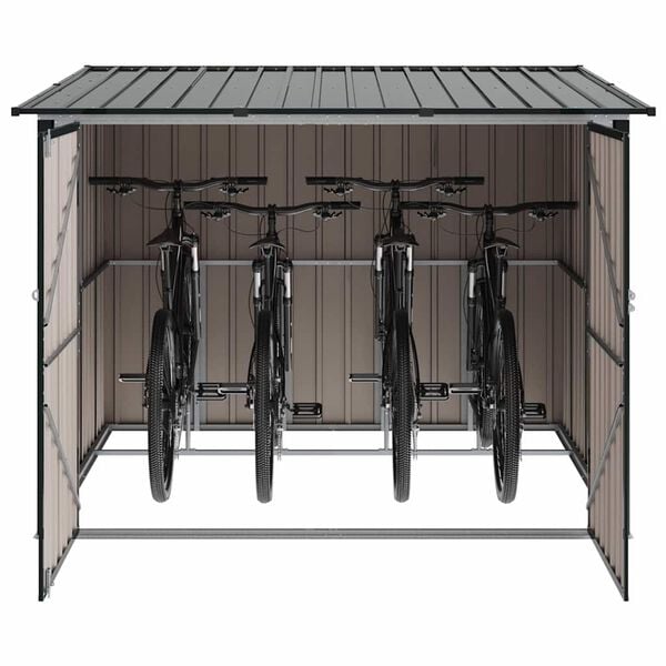 vidaXL Fahrradspeicher 3 pcs Anthrazit 215 x 206 x 157 cm Metall