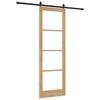 vidaXL Schiebet&uuml;r ORKDAL Nat&uuml;rlich und Schwarz 78 x 232 cm