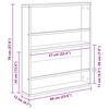 vidaXL Magazinregal mit Regal Altholz 60 x 12 x 70 cm Holzwerkstoff