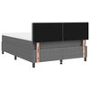 vidaXL Boxspringbett Hellgrau und Wei&szlig; 140 x 200 cm Cordstoff