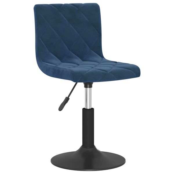 vidaXL Esszimmerst&uuml;hle 4 Stk. Drehbar Blau Samt