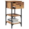 vidaXL Nachttisch Braun 33,5 x 36 x 70 cm Massives upgecyceltes Holz