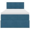 vidaXL Bett mit Stauraum und LED mit LED Dunkelblau 100 x 200 cm Samt