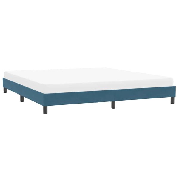 vidaXL Bettgestell ohne Matratze Dunkelblau 200x210 cm Samt