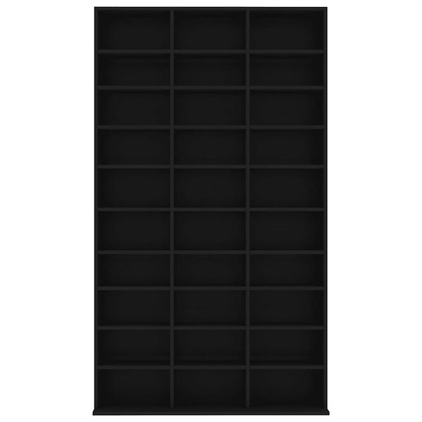 vidaXL CD-Schrank Schwarz 102x23x177,5 cm Holzwerkstoff