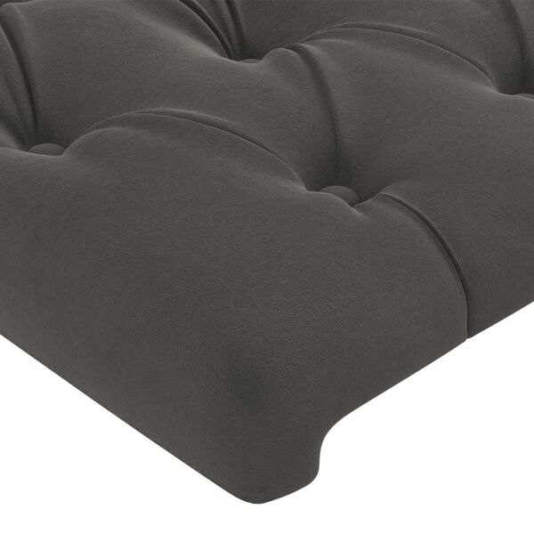 vidaXL Kopfteile Dunkelgrau 160x7x78/88 cm Samt