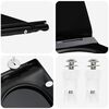 vidaXL Toilettensitz Verstellbar Schwarz 48,5 x 36 x 5 cm Polypropylen