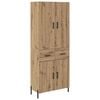 vidaXL Highboard Artisan-Eiche 69,5 x 34 x 180 cm Holzwerkstoff