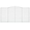 vidaXL Gabione mit Hochbogen 400x50x200/220 cm Verzinktes Eisen