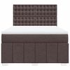 vidaXL Boxspringbett mit Matratze Dunkelbraun 140x200 cm Stoff