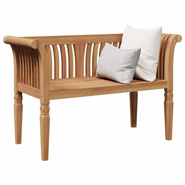 vidaXL Gartenbank Braun 127,5 x 52 x 80 cm Teak-Massivholz