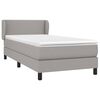 vidaXL Boxspringbett mit Matratze Hellgrau 90x190 cm Stoff