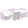 vidaXL 8-tlg. Garten-Sofagarnitur mit Kissen Beige Poly Rattan