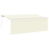 vidaXL Ausziehbare Markise Creme 350 x 200 cm Polyester und Aluminium