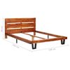 vidaXL Massivholzbett mit Baumkante Akazie 120 cm