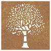 vidaXL Garten-Wanddeko 55x55 cm Cortenstahl Baum-Design