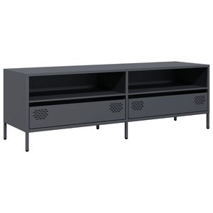 vidaXL TV-Schrank Anthrazit 135x39x43,5 cm Kaltgewalzter Stahl