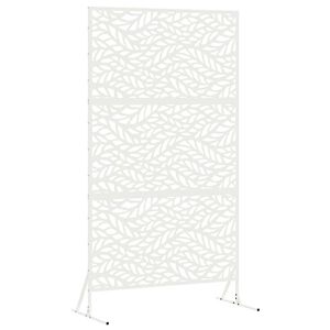 vidaXL Sichtschutz Wei&szlig; 100 x 50 x 180 cm Stahl