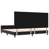 vidaXL Boxspringbett mit Kopfteil Schwarz 200 x 200 cm Samt