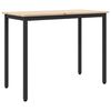 vidaXL Tisch Natur 100 x 50 x 77 cm Ingenieure Holz und Stahl