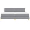 vidaXL Boxspringbett mit Matratze Hellgrau 200 x 200 cm Stoff