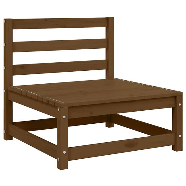 vidaXL 2tlg. Garten-Lounge-Set mit Kissen Honigbraun Massivholz Kiefer