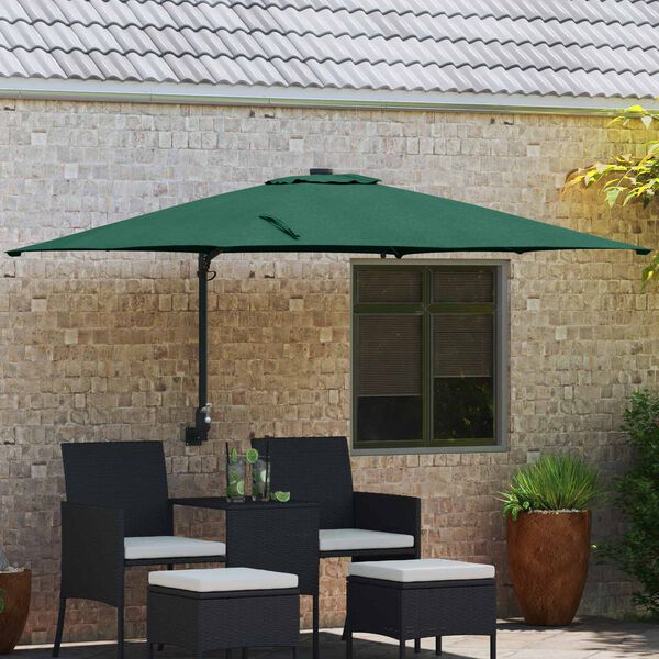 vidaXL Garten-Sonnenschirm Gr&uuml;n 248,5 x 247,5 x 160 cm