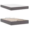 vidaXL Bettgestell mit Matratze mit Matratze 2 pcs Grau PVC