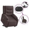 vidaXL Massagesessel mit Aufstehhilfe Dunkelbraun Stoff