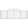 vidaXL Gabionen mit Hochbogen 12 Stk. 200x30x60/80 cm Verzinktes Eisen